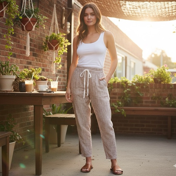 Free People Women’s Size 6 Light At Sunrise Cropped Pants - Picture 1 of 9